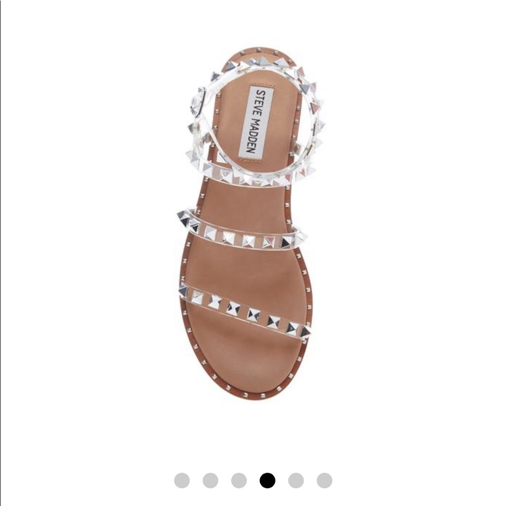 Steve Madden travel clear gladiator studded sandal